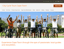 Tablet Screenshot of citycycletours.co.za